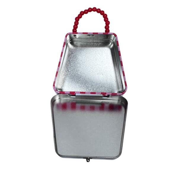 Sanrio Hello Kitty x Tin Box Company Pink Mini Tin Purse 4" Storage Case 2010 - Picture 3 of 6